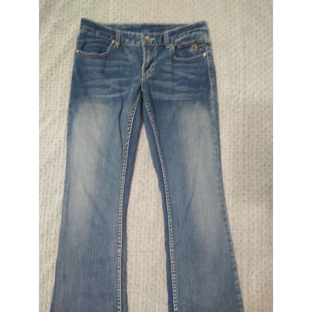 Harley-Davidson Embellished Pocket Distressed Flared Jeans 4p Motorcycle